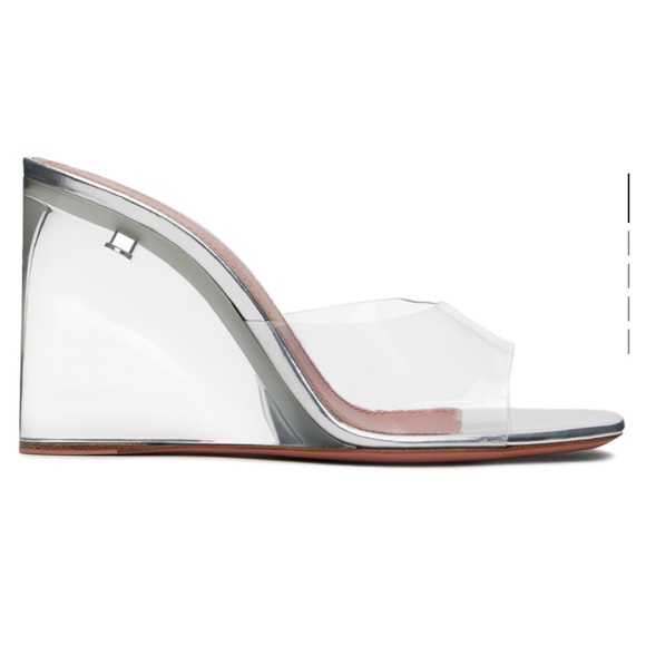 Amina Muaddi Shoes - AMINA MUADDI TRANSPARENT LUPITA GLASS HEELED SANDALS